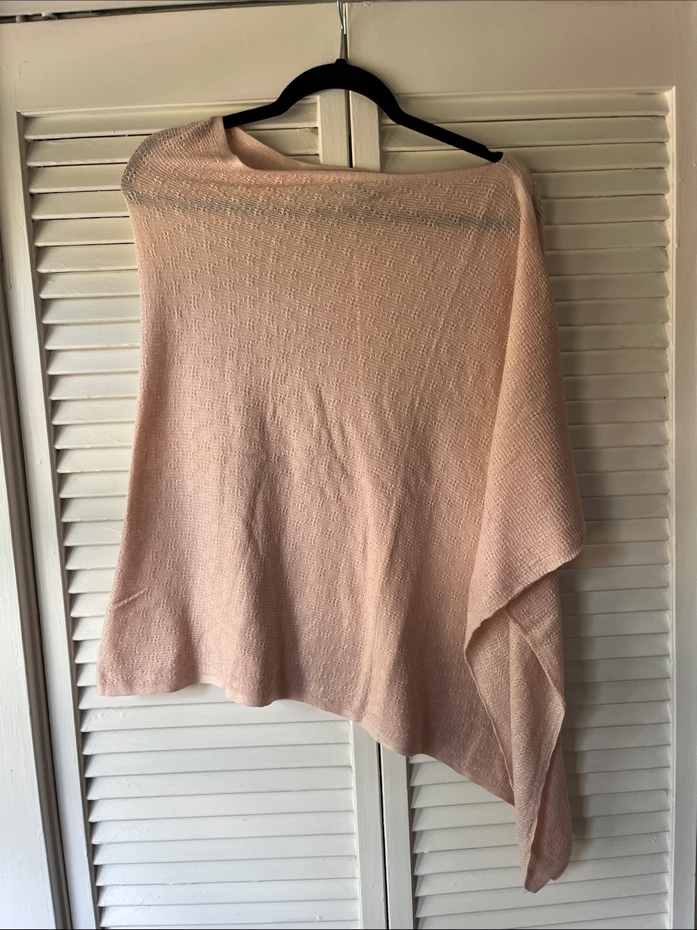 Talbots Pale Pink Knit Poncho Sweater